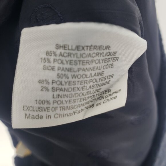 Tory Burch Plaid Tweed Pencil Skirt 6 Drew Glazed Shimmer Navy Blue - Picture 6 of 6